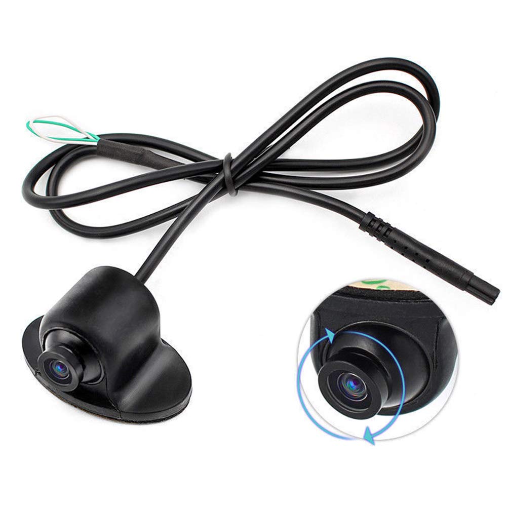 Macabolo Car Rear View Camera, 12V Mini CCD Coms HD Night Vision 360° Car Rear Front Side View Backup Camera