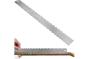 Kioiner Guitar Neck Notched Straight Edge Luthier Tool, 420 x 37 mm Stainless Steel Luthier Measuring Tools for Most Electric
