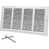 Howeall 16"W x 8"H [Duct Opening Size] Steel Return Air Grille, Air Return Vent Cover for Ceiling and Sidewall - HVAC Air Vent Covers - [Outer Dimensions: 17.75"W x 9.75"H]
