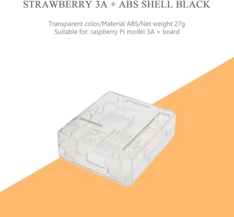 Rouku Estuche de Abs Color Negro/Transparente para Raspberry Pi Modelo 3 A + (Plus) D Estuche de Abs para Modelo Raspberry Pi