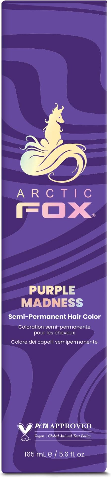 ARCTIC FOX Purple Madness 100% Vegan Semi-Permanent Hair Dye 165 ml