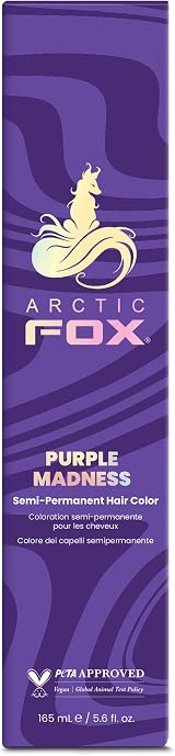 ARCTIC FOX Purple Madness 100% Vegan Semi-Permanent Hair Dye 165 ml