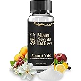 Miami Vibe Escape Essential Oil Refill Luxury Hotel Inspired - Long Lasting Aroma for Home & Office Diffuser - 120 ml Fresh Blend of Jasmine, Fruits and Musk Wood, Scent for Spa Wellness Aromatherapy.