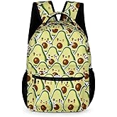 Avocado School Backpack for Kids Girls Boys, 16 Inch Cute Avocado Themed Bookbag, Personalized School Backpack for Students Children, Lightweight, Large Capacity