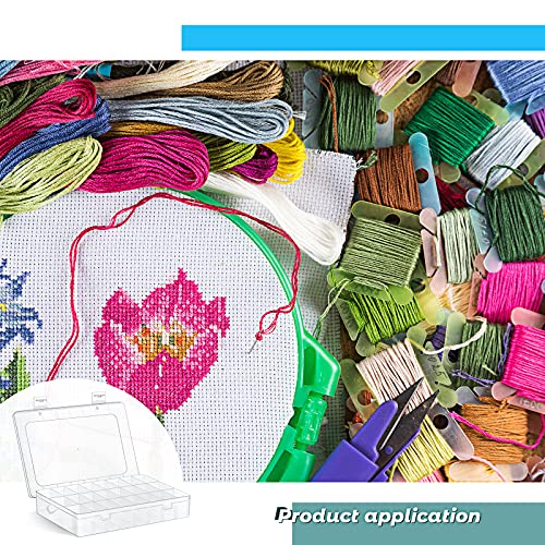 Embroidery Floss Organizer Box Set, Includes 24 Compartments Embroidery