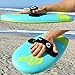 The Slyde Grom Soft Top Bodysurfing Handboard/Handplane, Easy to Use, Fun to Master, Safe for Kids, Portable, Light Weight, Durable with Exceptional Buoyancy (Turquoise and Electric Lemon)