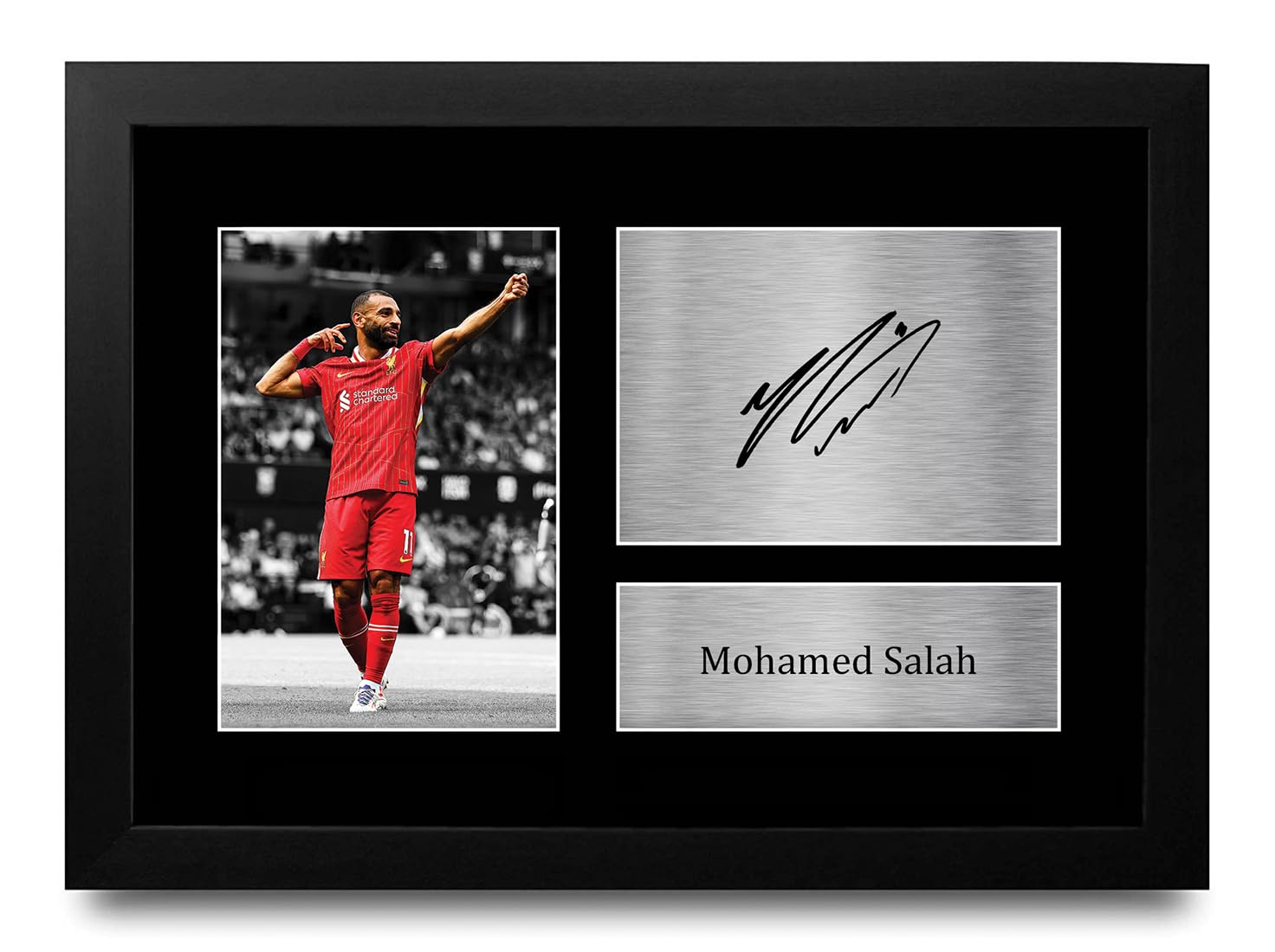 HWC Trading FR Mohamed Mo Salah Gifts Signed A4 Printed Autograph Liverpool Gift Framed Print Photo Picture Display