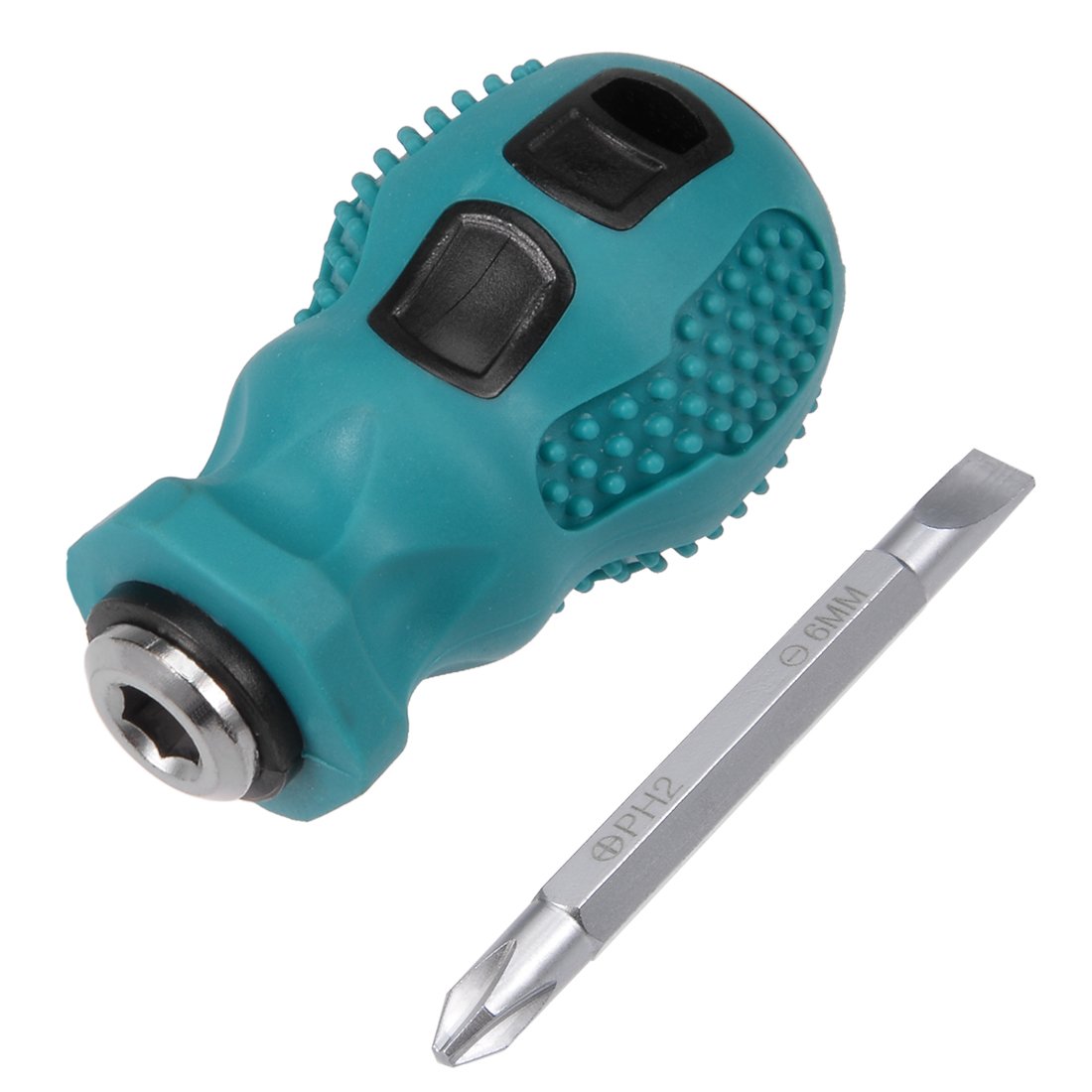 Sourcingmap 2 in 1 Screwdriver #2(PH2) Phillips 6mm Slotted Driver Magnetic