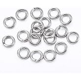 HDSupplies 100 Pieces - 304 Stainless Steel Jump Rings - 5mm - 18 Gauge (1mm Thickness)