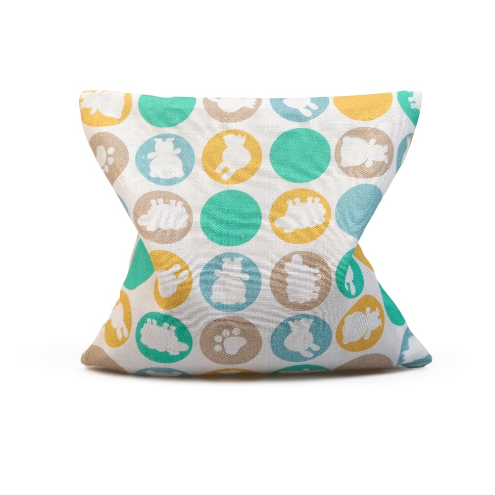 Grünspecht 675-V1 Organic Grape Seed Cushion, 12 x 12 cm, Animal Dots, GOTS