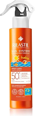 Sun System Fotoprotector Coporal Baby SPF50+ in Spray, para bebés e peles sensíveis, resistente à água e textura clara - 200 ml