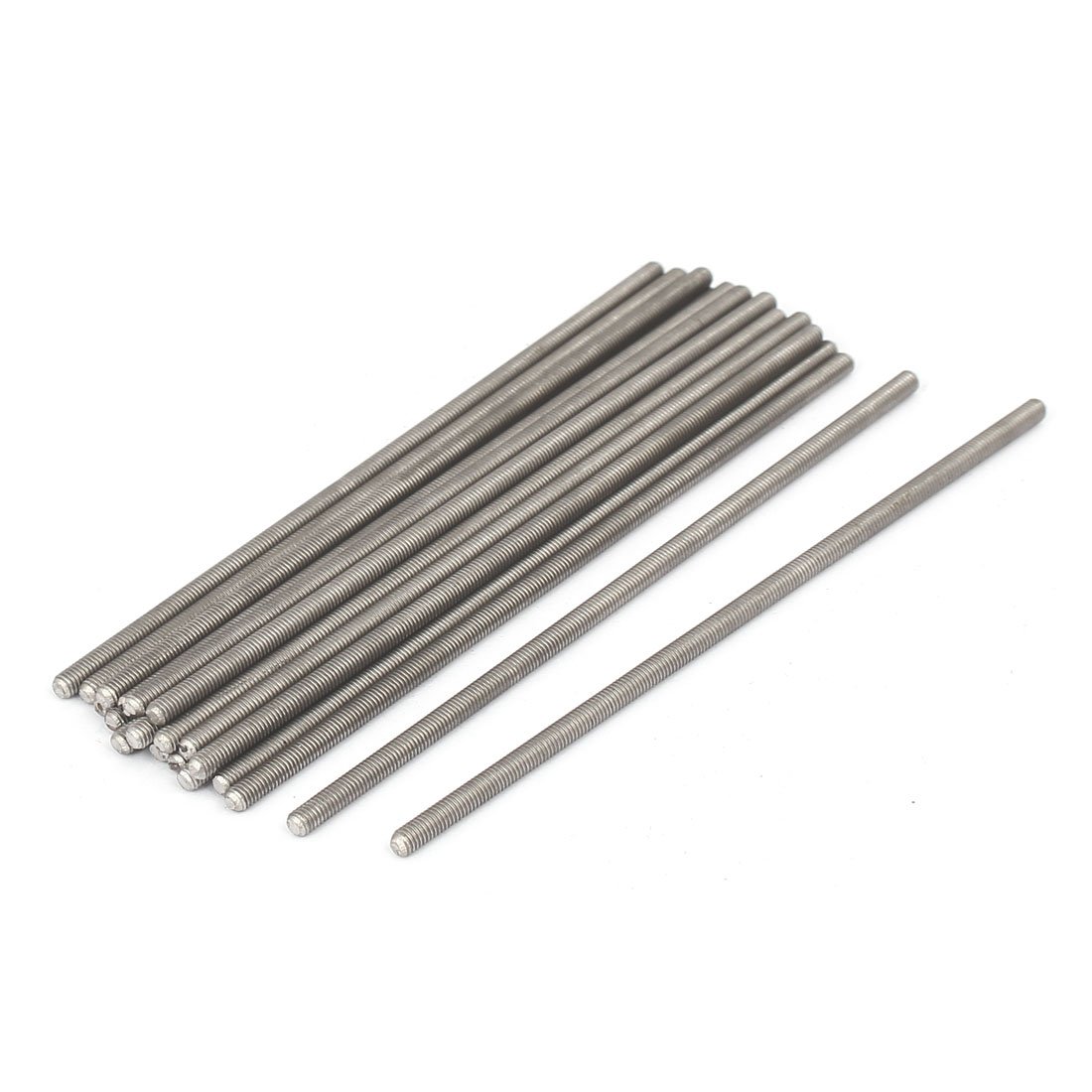 Sourcingmap M3 x 100mm 0.5mm Pitch 304 Stainless Steel Fully Threaded Rods Fasteners 20 Pcs