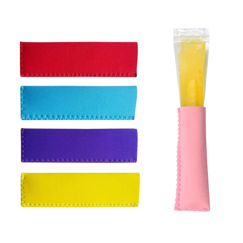 Ohomr 150pcs Popsicle Mold Bags with 5 Free Popsicle Holder and Folding Funnel for Freezing DIY Ice Candy Fruit Juice Snack Yogurt Pop Pouch