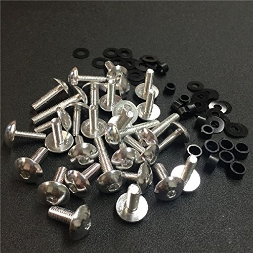 XKMT GROUP Motorcycle Silver Normal Round Fairing Bolts Screw Kit For 2000 2001 2002 2003 Suzuki GSXR 750/ 2001 2002 GSX-R 1000