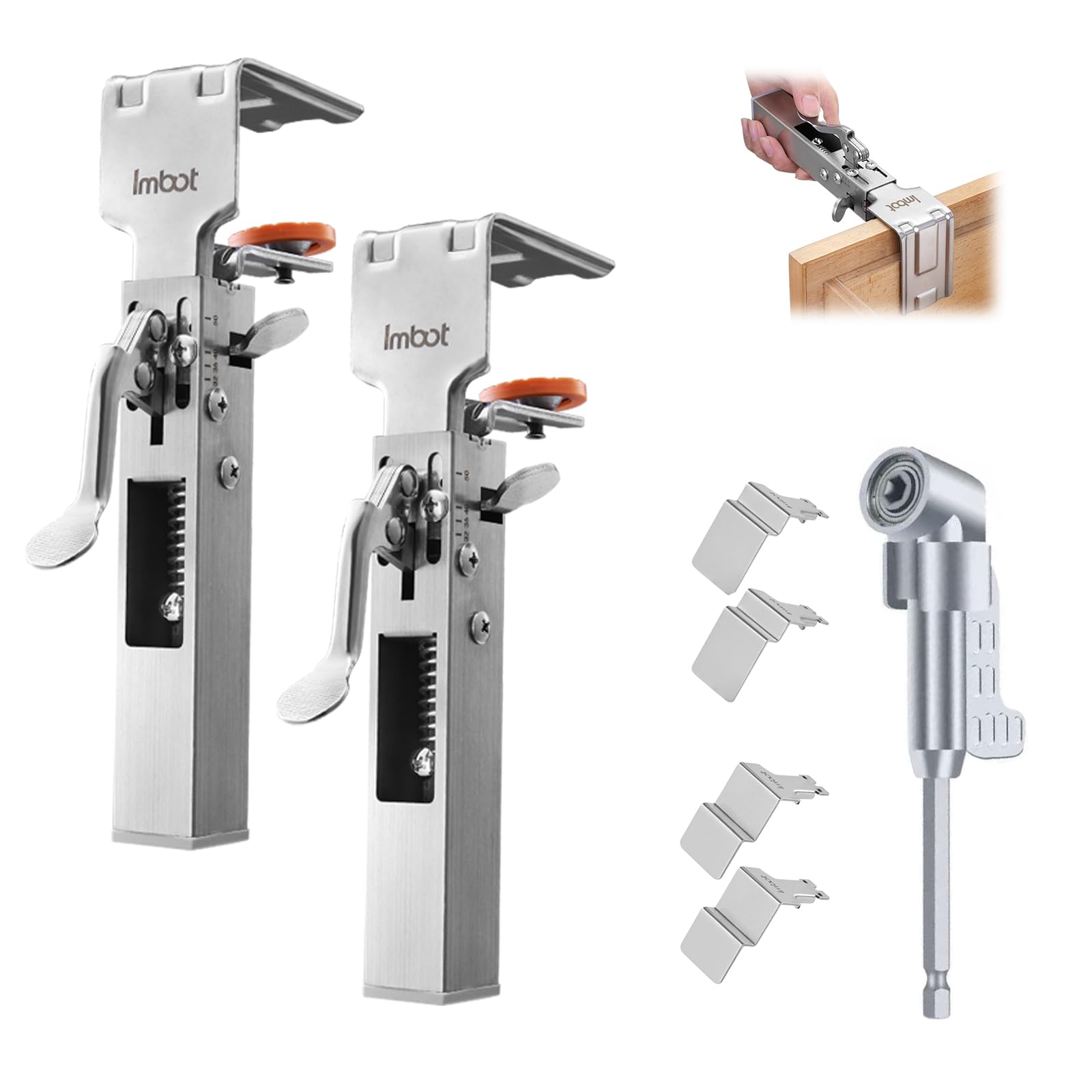 Photo 1 of 2 Pack Drawer Front Installation Clamps?Quick-Install Drawer Mounting Clips?Cabinet Installation Tool For Woodworking Cabinet Drawer Fronts Clamps, Adjustable Width 21 Mm - 50 Mm, With Batch Corners