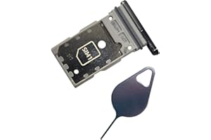 Eaglewireless Dual SIM Tray and Micro SD Card Tray Holder Slot with Rubber Waterproof Gasket Ring Replacement for Samsung Galaxy S22 Ultra 5G 2022-Phantom Black