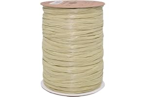 Morex Ribbon 100% Rayon Matte Raffia Biodegradable Ribbon, Sage, 1/4" x 100 Yd