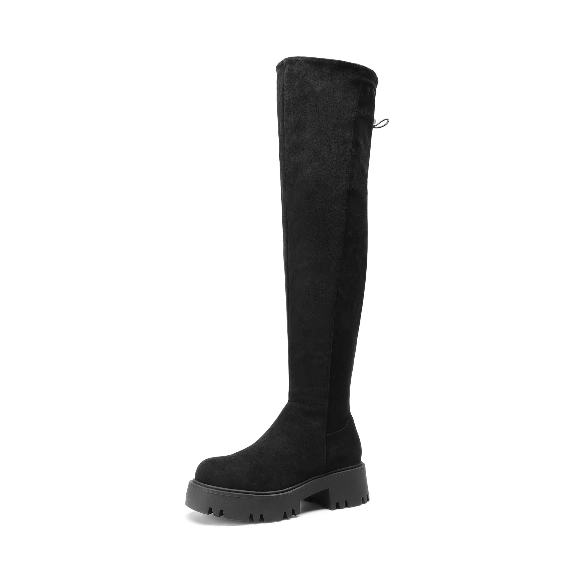 Photo 1 of DREAM PAIRS Women's Platform Over The Knee Boots Lug Sole Round Toe Thigh High Long Chunky Block Heels Fall Boots,Size 10,Black-Suede,SDOB2309W