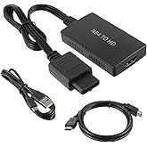 JAMHER N64 to HDMI Converter Adapter Support 16:9 or 4:3 Aspect Ratio Conversion Output Plug and Play Compatible with N64/ Super SNES/NGC