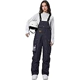 MUTUSNOW Ski Bibs Women and Mens,Waterproof Insulated Bibs, Windproof Adjustable Ski Overalls for Snowmobile Snow Sports