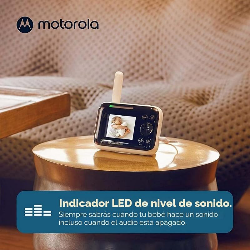 PIP1200 Vigilabebés con Cámara, Unidad de Padres de 2,8 pulgadas, Comunicación Bidireccional, Temperatura Ambiente, Visión Nocturna por Infrarrojos, Alcance de 300 m