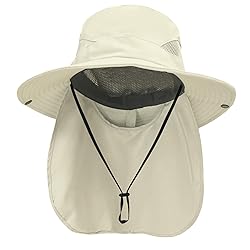 NPQQUAN Sun Hats for Men Women with Neck Flap UPF