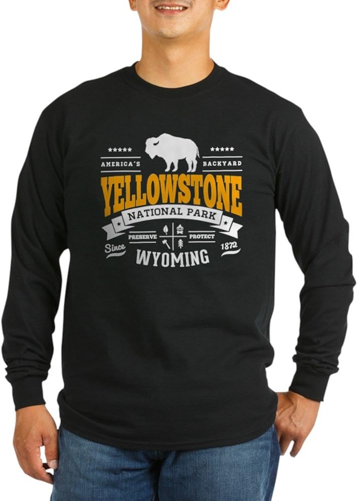 CafePress Yellowstone Vintage Long Sleeve Dark T Shirt