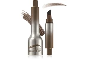 ELESYSY Brow Brush,Brow Fection 4d Eyebrow Pen,Angled Brush & Dip Eyebrow Gel Instant Brow Brush,Liquid Eyebrow Brush,Long Lasting Quick Drying,Hair-like eyebrow pencil, Pressed Wild Brow Pencil (Chocolate)