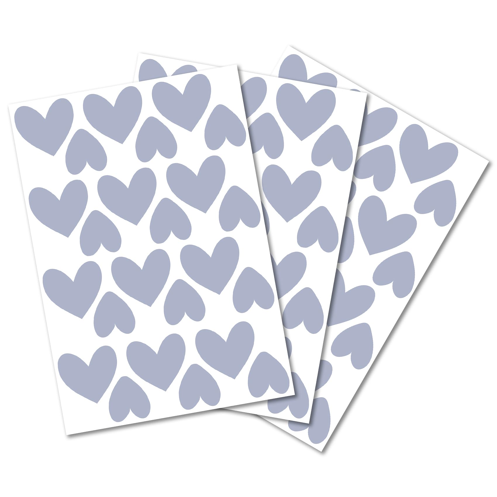 Y014 Heart Set Wall Sticker Heart Decoration Sticker for Nursery Baby Room (Blue)