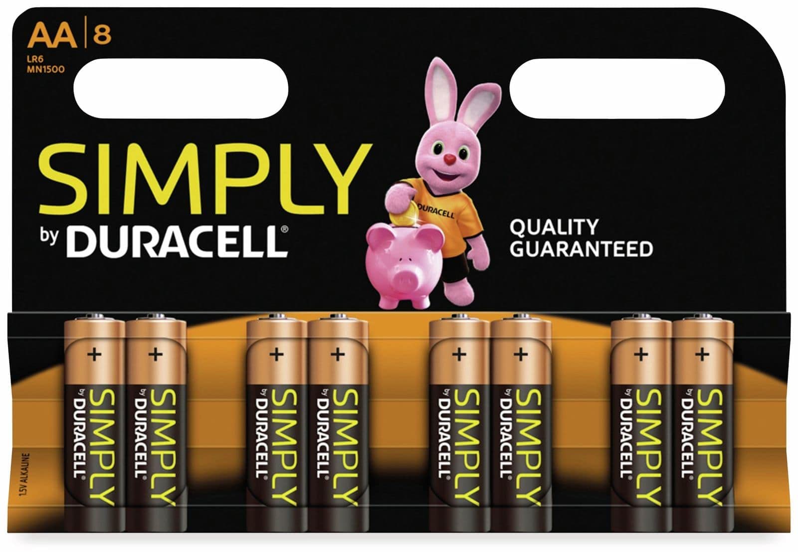 Duracell Simply AA Batteries (Pack of 8), silver