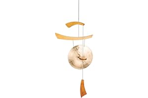 WOODSTOCK CHIMES Woodstock Wind Chimes for Outside, Outdoor Decor, Patio and Garden Decor for Outside, Front Porch Decor Wind Gong Style Wind Chimes (34") Emperor Gong Medium Natural Christmas/Hanukkah Gifts (EGC)