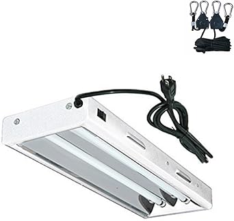 HYDRO PLANET T5 2-ft grow light fixture with daisy chain setup
