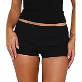 Women Y2k Micro Shorts Sexy Low Rise Skinny Shorts Hot Pants Going Out Mini Bottoms Streetwear