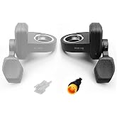 MUSELK EBike Thumb Throttle 48V,36V,52V,60V 108X Left or Right Thumb Throttle Speed Control 3 Pin Waterproof/SM Connector for Electric Scooters and E-Bike