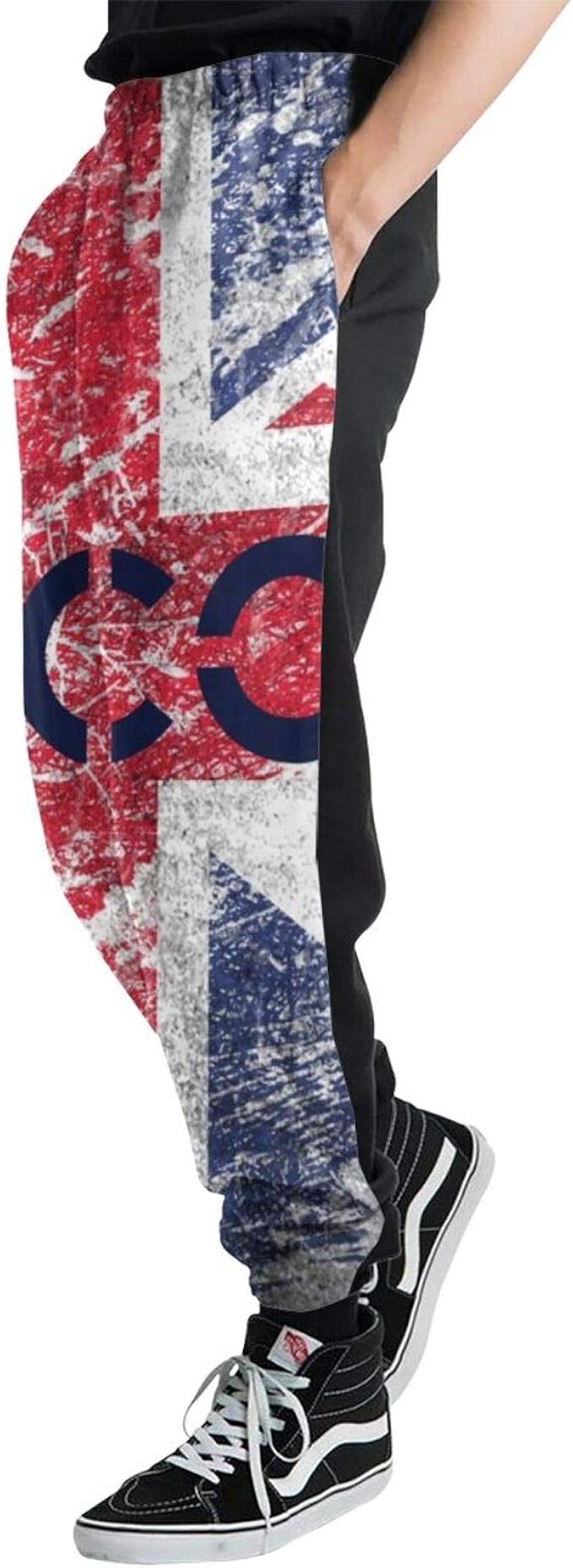 UK British Flag Casual Hip Hop Trousers Length Jogger Pants