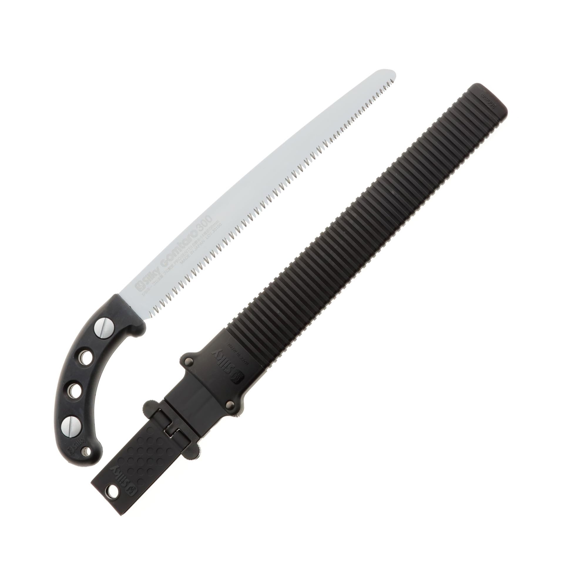 Silky Gomtaro Pro-Sentei 300 mm Japansäge – Sonderedition mit Fein- und Grobverzahnung, geradem Blatt, Hartchrombeschichtung, Gummigriff und Köcher für präzise Schnitte in Garten und Obstbau