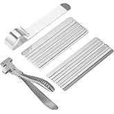 Joyibay 18 Pcs Bracelet Bending Bar Kit, Includes 16 6'' Aluminum Bracelet Blank, Stainless Steel Bending Tool and Bending Pliers, DIY Custom Bracelets Accessories, Jewelry Metal Making Kit