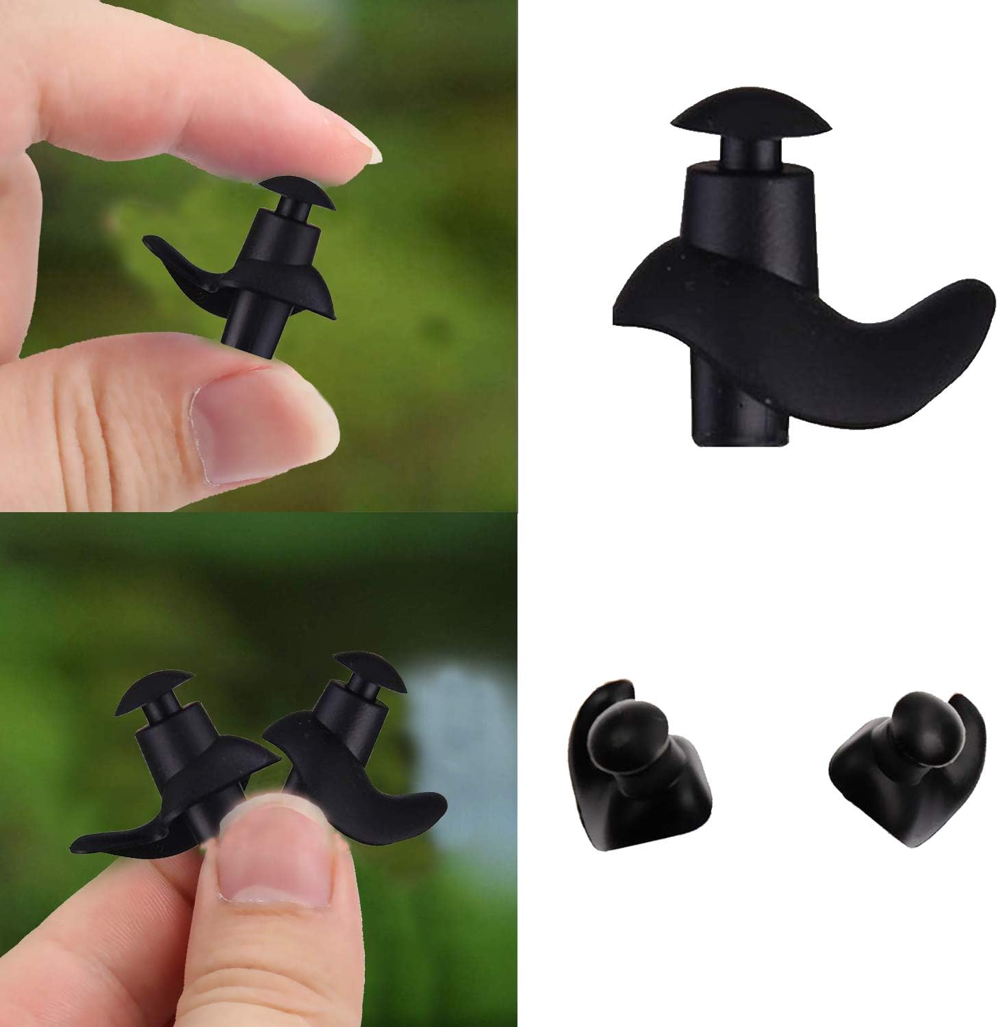 Brukween Swimming Earplugs Waterproof Professional Comfort Fit Ergonomics Non-Skid Surf Diving Bath Silicone Gel Ear Protection for Adults and Children : Sports & Outdoors