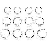 Titanium Cubic Zirconia Huggie Hoop EarringsHypoallergenic for Sensitive Ears