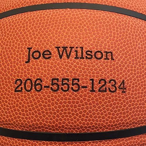 Custom ID Products Personalized Basketball - Baden Game Approved Basketball - Your Name and Phone Permanently Laser Marked - 3 Models and 2