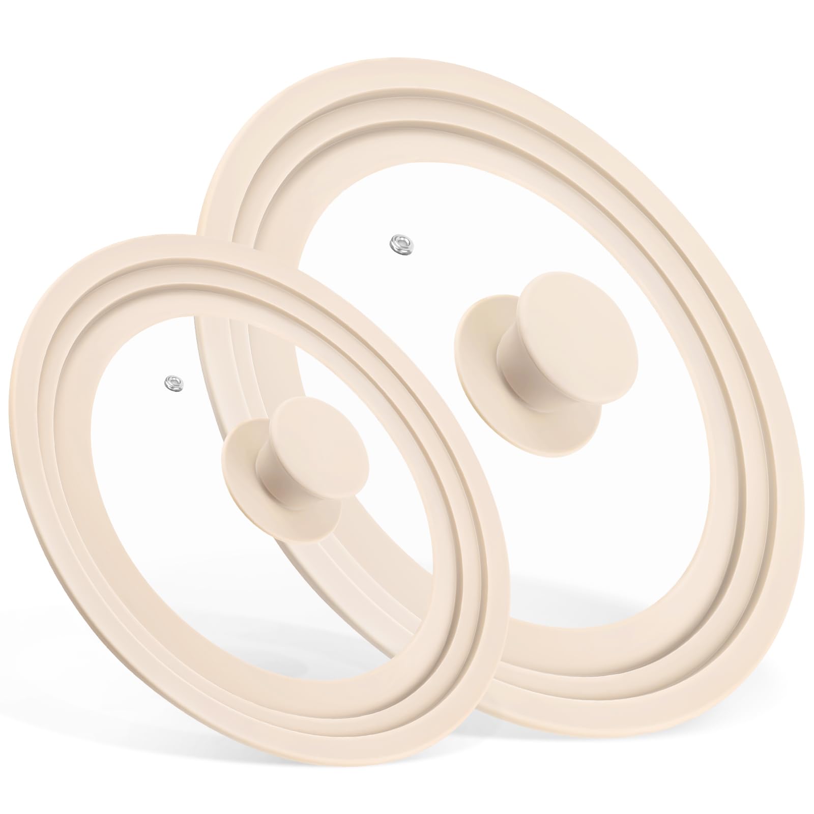 Photo 1 of Universal Lids for Pots, Pans and Skillets, Fits 7",8",9",10",11",12" Cookware, Replacement Pan Lid with Tempered Glass and Heat-Resistant Silicone Edge,Durable Frying Pan Cover