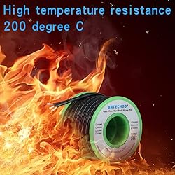 BNTECHGO 30 Gauge Silicone Ribbon Cable Flexible 3P