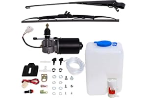 Electric UTV Windshield Wiper Kit and Car Windshield Washer Pump Universal Reservoir Kit 99300 Fluid Reservoir Tank Bottle wi