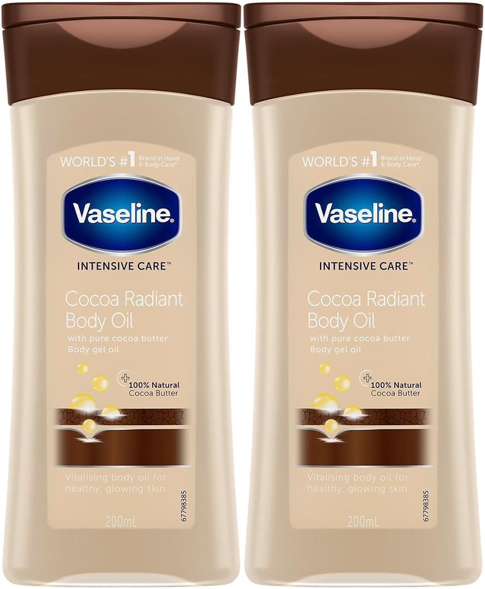 Vaseline Total Moisture Cocoa Radiant Body Gel Oil 6.8 oz Twin Pack
