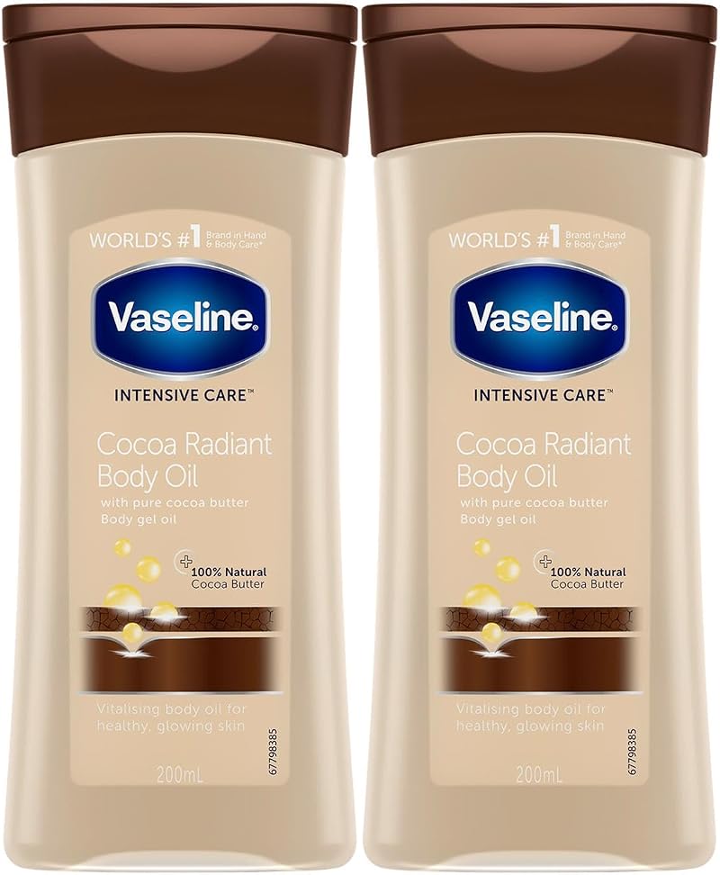 Vaseline Total Moisture Cocoa Radiant Body Gel Oil 6.8 oz Twin Pack
