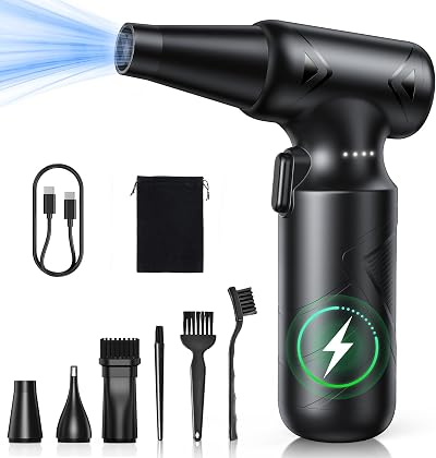 ONEWAY Compressed Air Duster 150000RPM LED Light 3 Gear Rechargeable