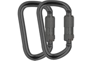 BYANG Auto Locking Carabiner 45KN=10000lbs Heavy Duty Large Clip Climbing Carabiner Twist Lock Carabiners for Rock Climbing, Camping, Gym,Rescue (CE Rated,D Shape)