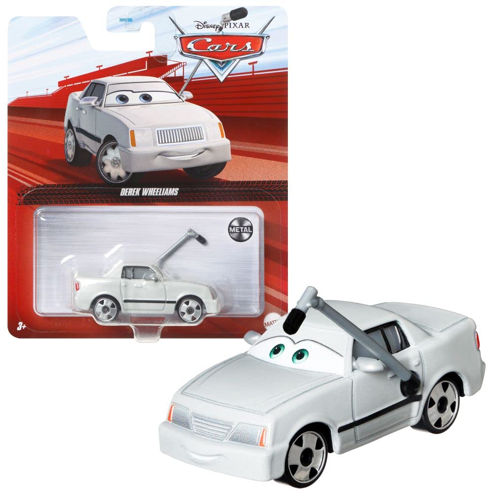 Mattel Selection Vehicles Racing Style Disney Cars Die Cast 1:55 Car, Type: Derek Wheeliams, (CDXV59)