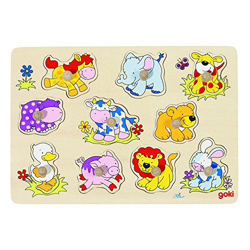 Goki Plug Young Animals II Puzzle (10 Piece)