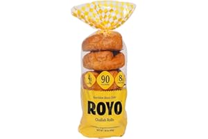 DINAS CONFECTIONERY Challah Roll Keto-Friendly Fresh Rolls (Challah Rolls - 6 Rolls) High Fiber, Low Calorie, Low Carb, Non GMO, Vegan, Kosher Certified (Pack of 1)
